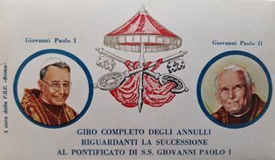 Filatelia: 1978 giro completo annulli Sede Vacante