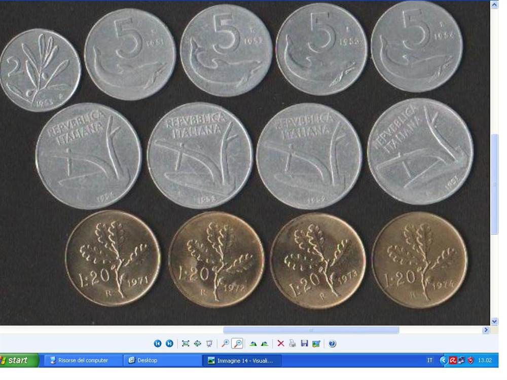 13 Monete in Lire 2 - 5 - 10 - 20