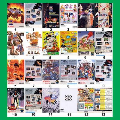 Flyer Neo Geo - SNK - stampati su carta lucida Videogiochi A