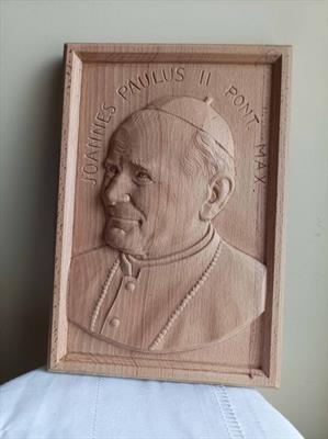 Immagine in rilievo su Legno Papa