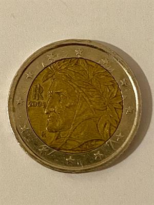 Moneta 2€ con Dante Alighieri, Anno 2002, introvabile