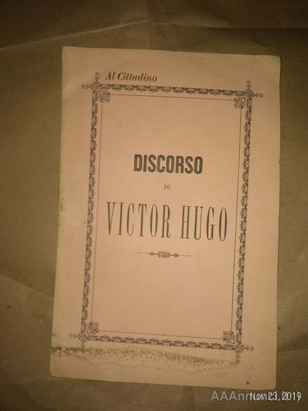 Volantino Discorso Victor Hugo 1860
