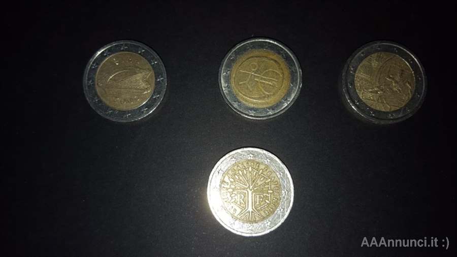 Gruppo di n.4 monete da 2 Euro molto rare