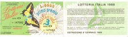14 biglietti usati da collezione lotteria Italia