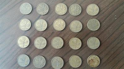 Monete Lire 20 ramo di quercia anno 1958