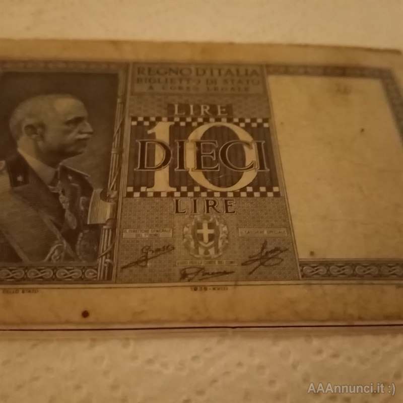 Moneta storica cartacea da collezione