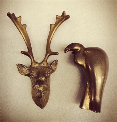 Cervo e condor in bronzo