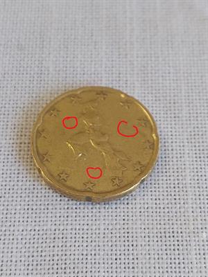 Moneta rara con difetto di conio