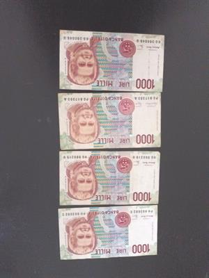 1000 lire Montessori Repubblica Italiana 1990 foto reali