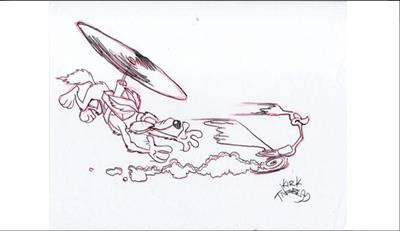 Disegno originale Willy il coyote di Kirk Tingblad