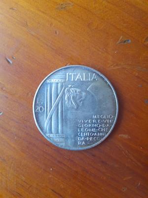 Moneta antica 20 lire