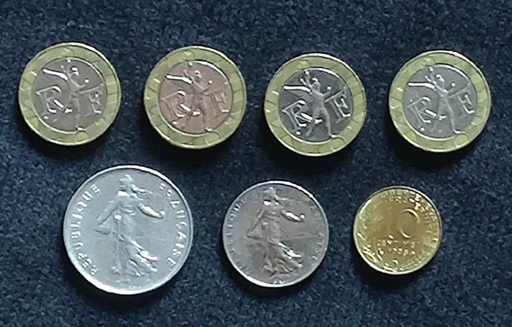 Foto 2 Franchi francesi fra 1974 e 1998, in buone condizioni