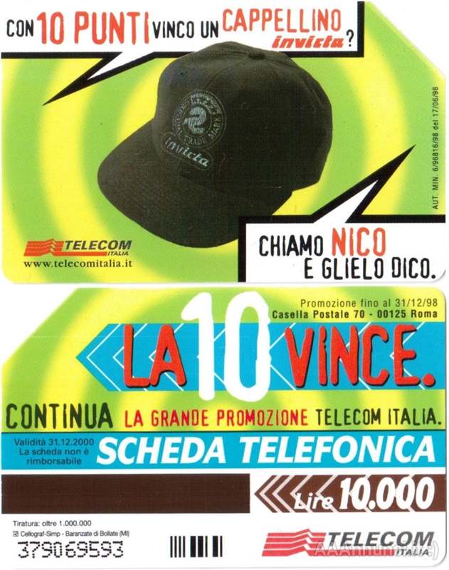 12 schede telefoniche usate da collezione