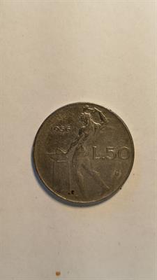 Moneta lire 50 anno 1956, ottimo stato - Foto 2