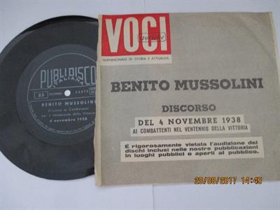 BENITO MUSSOLINI - DISCORSO DEL 4 NOVEMBRE 1938