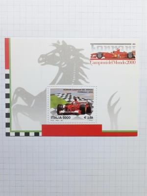 2001 Foglietto Ferrari campione del mondo di formula 1- 2000