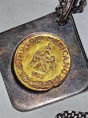 Moneta dell'impero messicano anno 1865