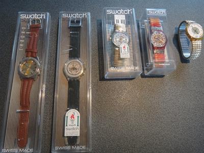 Set cinque orologi Swatch da collezione