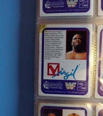 Foto 6 Raccoglitore completo Wrestling WWF Merlin 1991 150 cards, in ottime condizioni