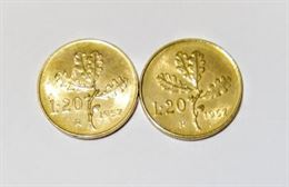 20 lire Quercia 1957