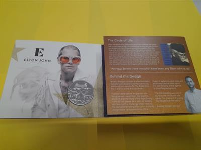 Moneta Elton John da 5 Pound in Argento