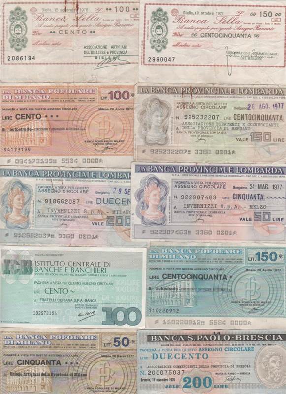 Foto 2 Monete Italiane e Mini assegni