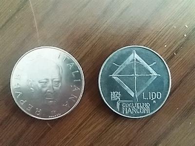 100 Lire anniversario Guglielmo Marconi