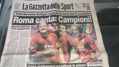 Gazzetta dello sport Roma campione