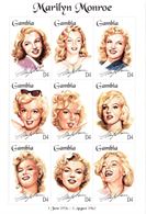 Foglietto nuovo Marilyn Monroe Gambia