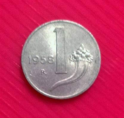 Monete 1 lira 1958, 2 lire 1957 e 10 lire 1954