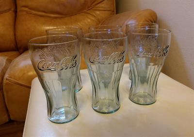 Set da 6 bicchieri Coca-Cola in vetro - modello contour