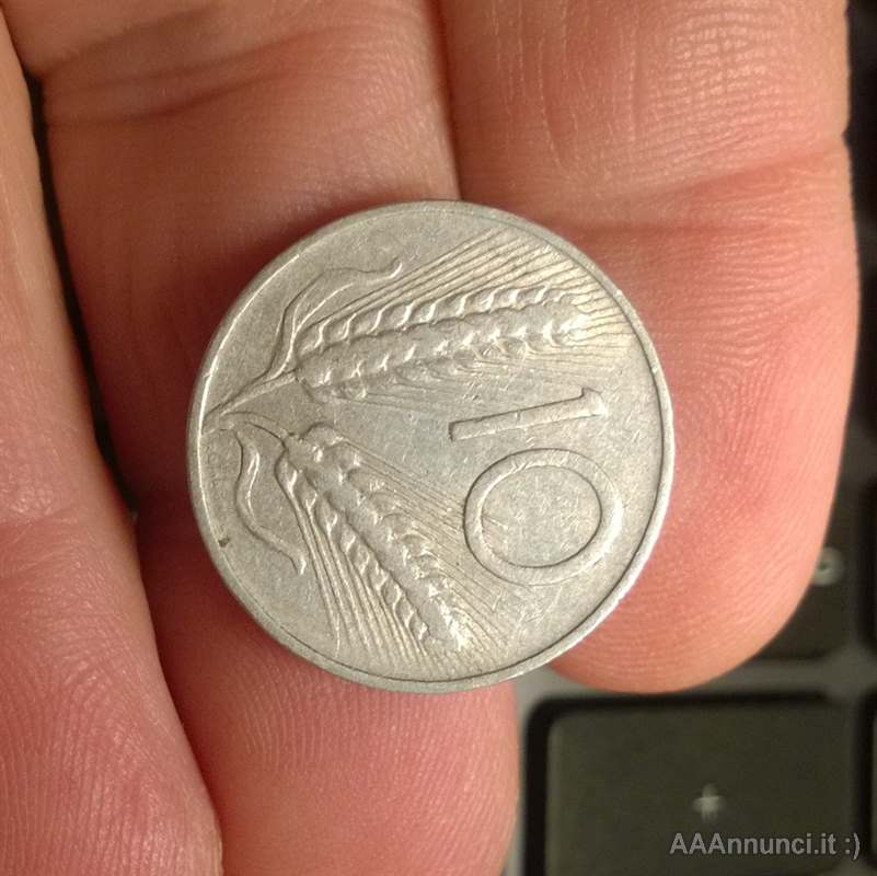 Monete 1 lira 1958, 2 lire 1957 e 10 lire 1954, tipo 1951 - Sassari