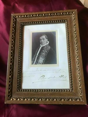 Autografo PAPA BENEDTTO XV (+1922) - incorniciato