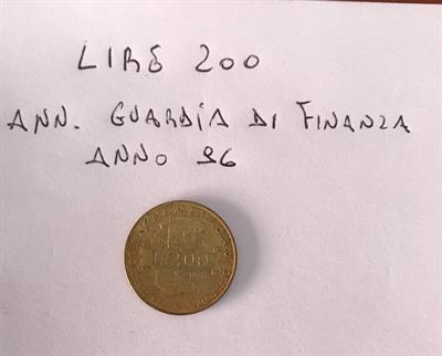 moneta 200 lire anniversario