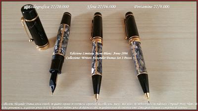 Collezione Set 3 Penne Mont - Blanc Writers Alexandre Dumas