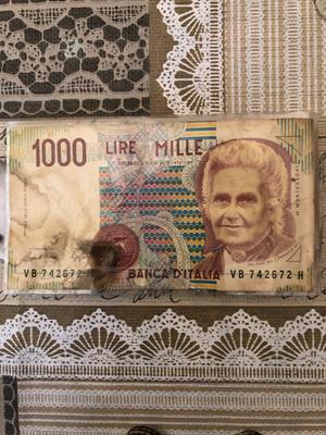 Banconota 1000 lire Maria Montessori