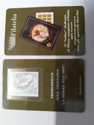 N.3 Tessere Filateliche La Donna nell'Arte