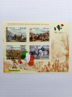Italia 150° anniversario spedizione dei mille 2010 fogliett