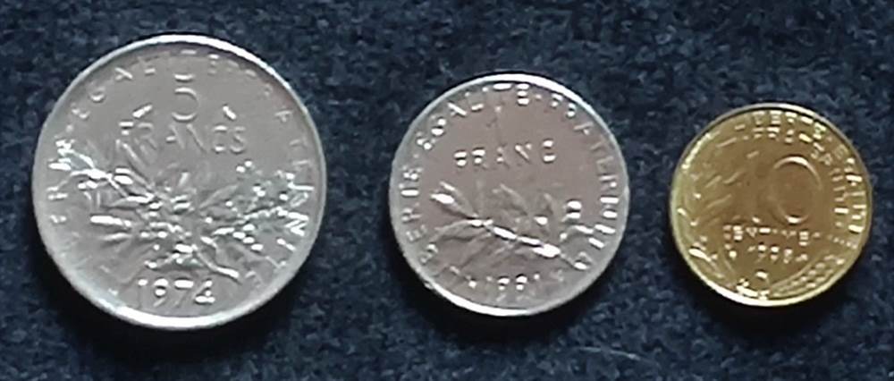 Foto 4 Franchi francesi fra 1974 e 1998, in buone condizioni