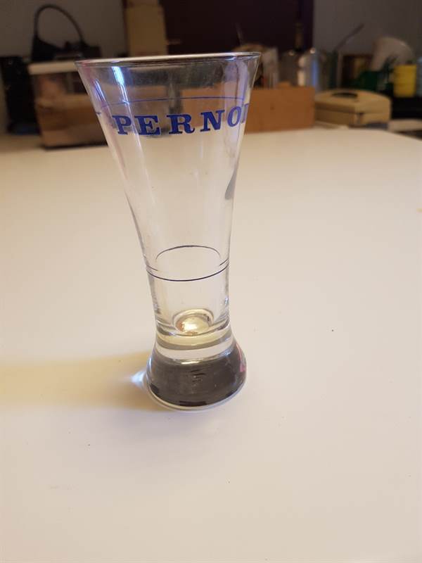 Bicchieri Vintage logo Pernod blu