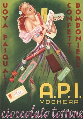 MANIFESTO originale A.P.I. Cioccolato-Torrone 50x70