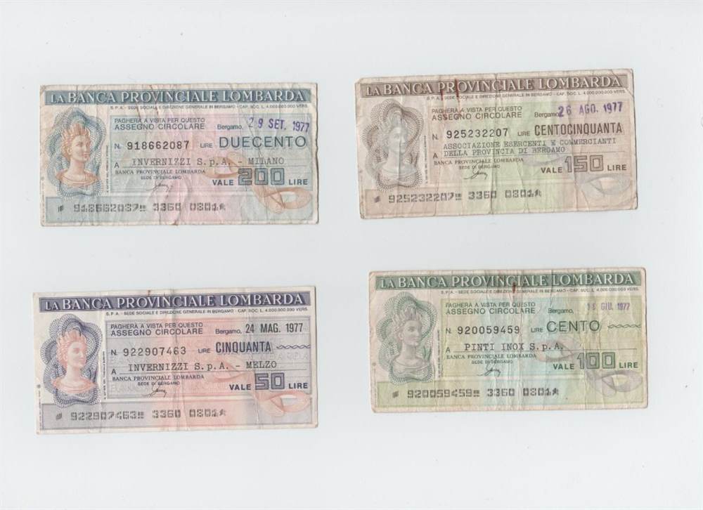 Foto 5 Monete Italiane e Mini assegni